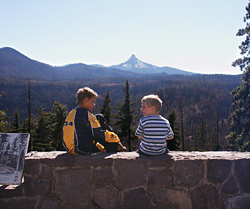 Above Blue Lake
is a viewpoint of Mt. Washington and Cache Mountain that now will show thousands of acres of
burned forests See Davin picture
