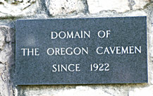 The booster
club flourished in Josephine County for decades, but in recent years has been somewhat 
in decline, and some citizens even call for the caveman statue, 16 ft high, to be torn
down