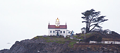 this lighthouse is near Arcata and Eureka and Crescent City, on the northern California Coast near the Oregon Border and Brookings